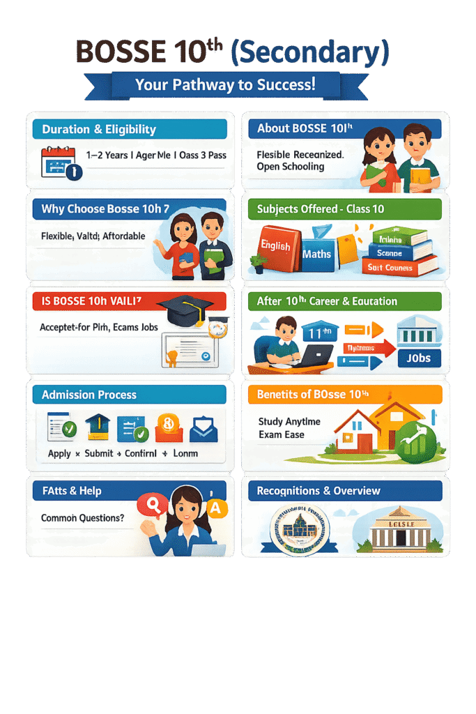 SSC 10th Admission – Online SSC 10th Admission in India course details and eligibility