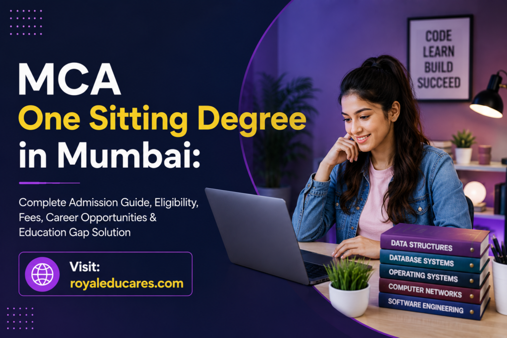 MCA One Sitting Degree in Mumbai Complete Admission Guide, Eligibility, Fees, Career Opportunities & Education Gap Solution